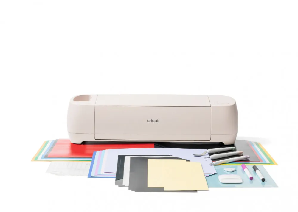Cricut 2011287 Explore 4 Schneideplotter - Muschelweiß inkl. Essentials Bundle